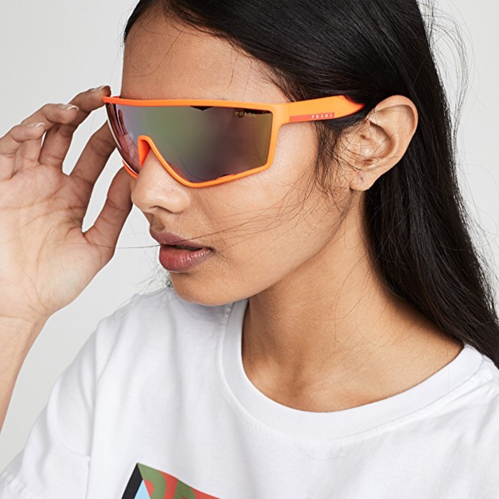 PRADA Men | UNISEX Orange Active Shield Sunglasses